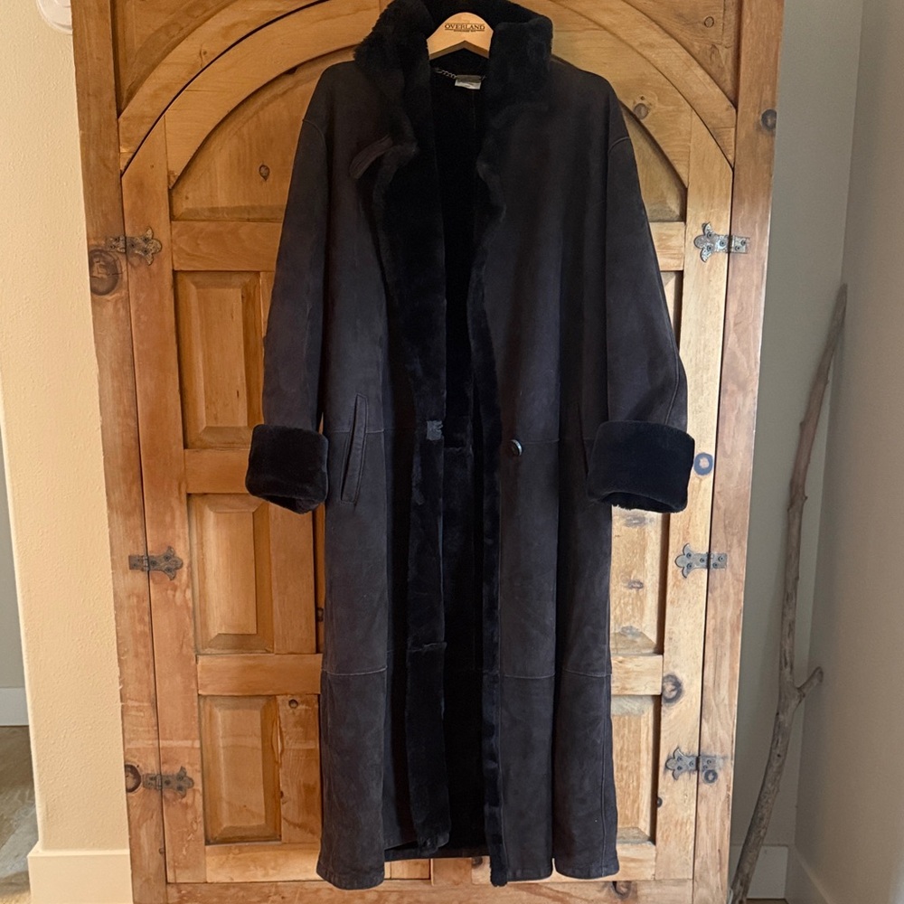 HAMMER FULL LENGTH SHEARLING LEATHER COAT Medium to Large